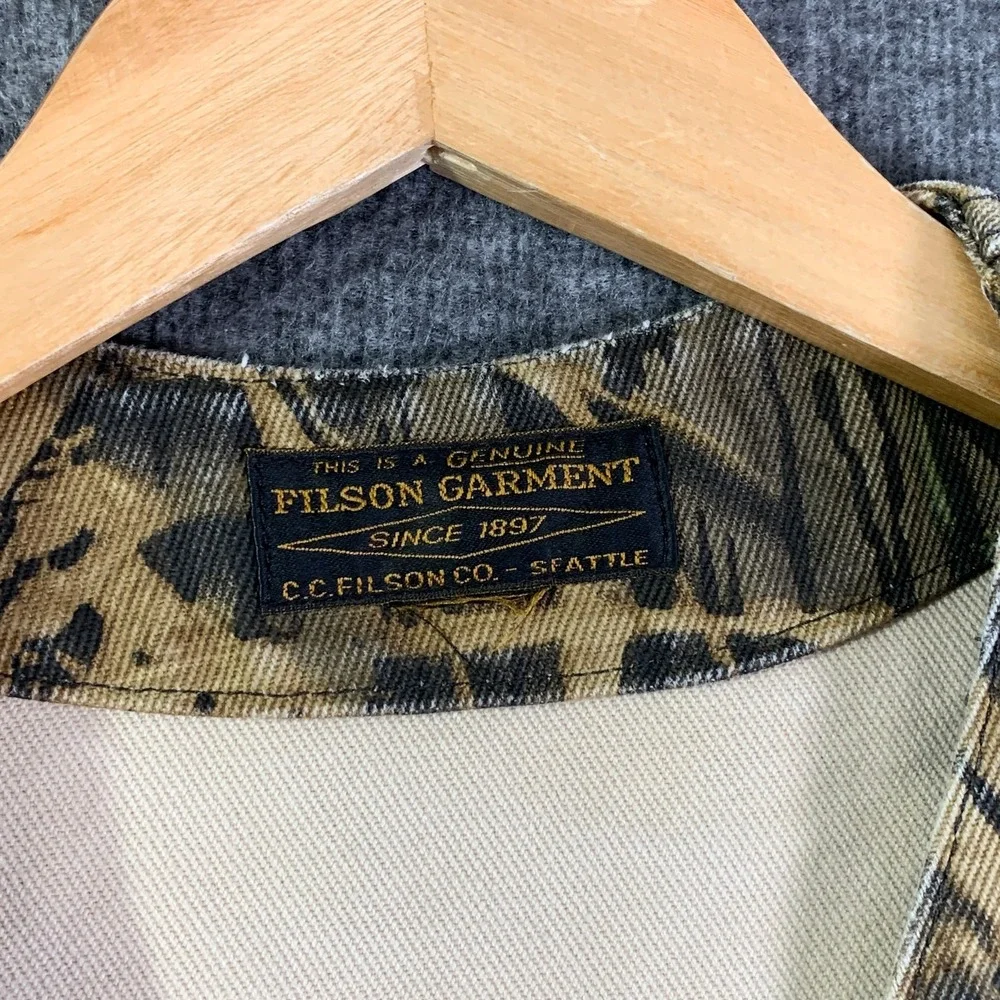 Cc Filson Vest Men Extra Large Camo Hunting Outdoor Lumberjack